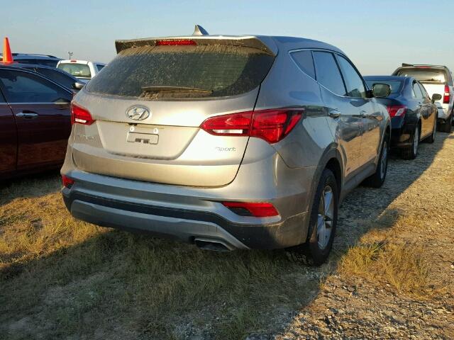 5XYZT3LB9HG410671 - 2017 HYUNDAI SANTA FE S GRAY photo 4