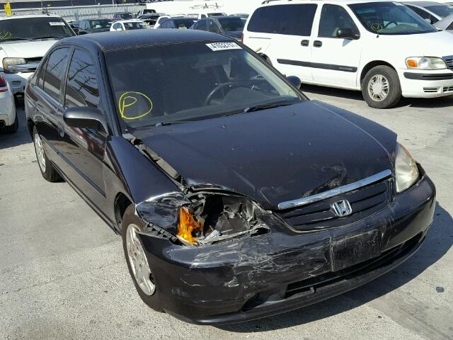 2HGES16591H548456 - 2001 HONDA CIVIC LX BLACK photo 1