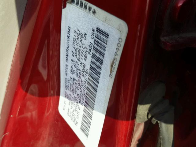 1Y1SK52811Z417185 - 2001 CHEVROLET GEO PRIZM 红色 照片 10