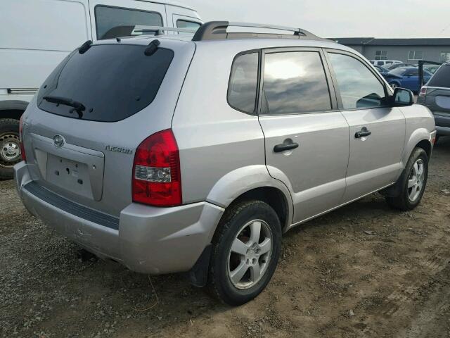 KM8JM12B95U094095 - 2005 HYUNDAI TUCSON GL SILVER photo 4