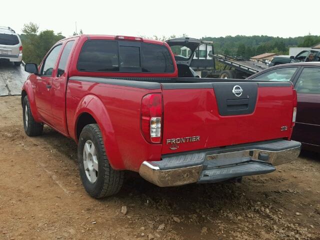 1N6AD06U15C415091 - 2005 NISSAN FRONTIER K RED photo 3