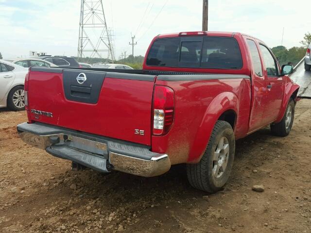 1N6AD06U15C415091 - 2005 NISSAN FRONTIER K RED photo 4