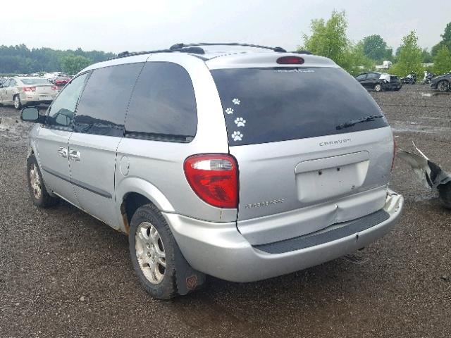 1D4GP45R44B505240 - 2004 DODGE CARAVAN SX SILVER photo 3