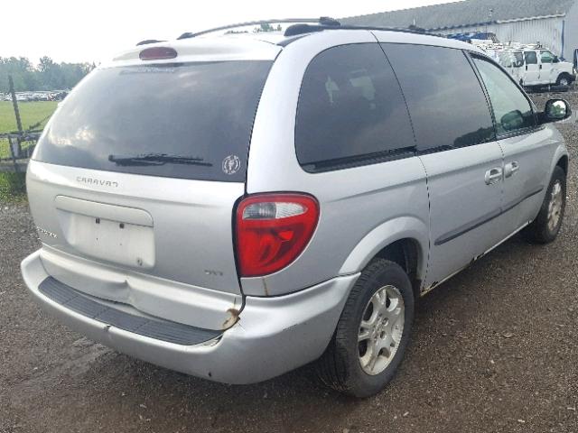 1D4GP45R44B505240 - 2004 DODGE CARAVAN SX SILVER photo 4