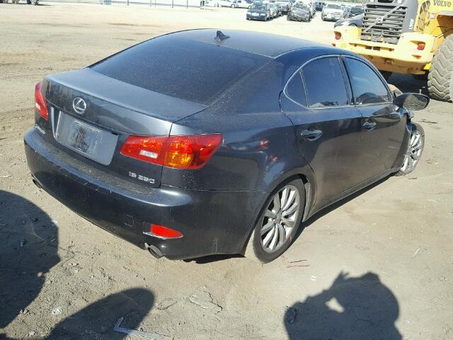 JTHBK262575037693 - 2007 LEXUS IS 250 CHARCOAL photo 4