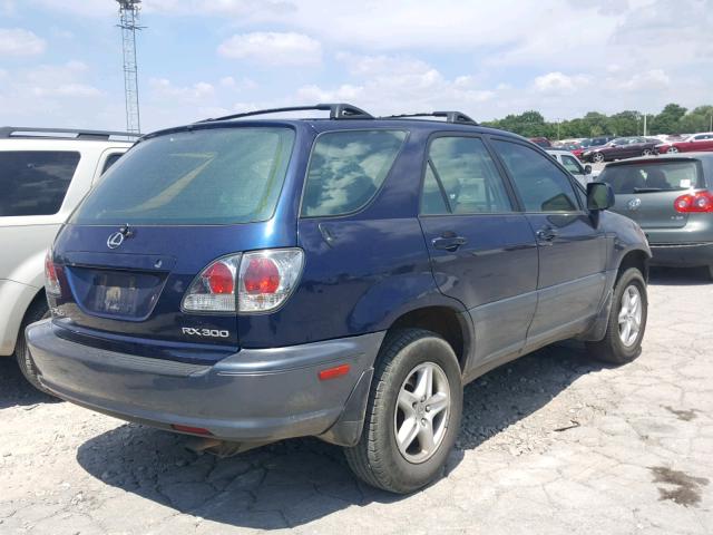 JTJHF10UX10188521 - 2001 LEXUS RX 300 BLUE photo 4