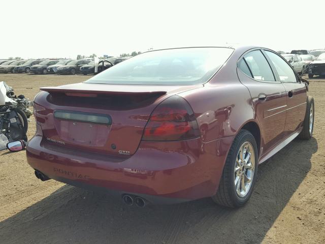 2G2WR544X41257790 - 2004 PONTIAC GRAND PRIX Բորդո լուսանկար 4