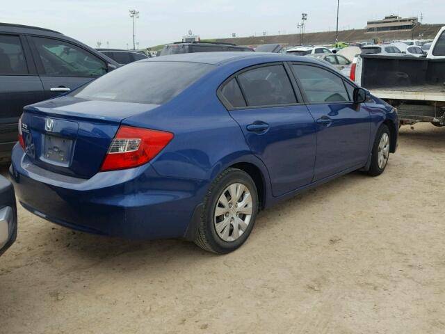 2HGFB2F58CH513047 - 2012 HONDA CIVIC BLUE photo 4