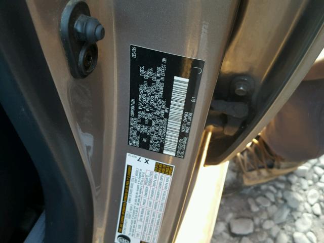 JTLKT324664076958 - 2006 TOYOTA SCION XB ნაცრისფერი ფოტო 10