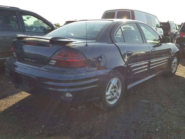 1G2NE52T71M606616 - 2001 PONTIAC GRAND AM S BLUE photo 4