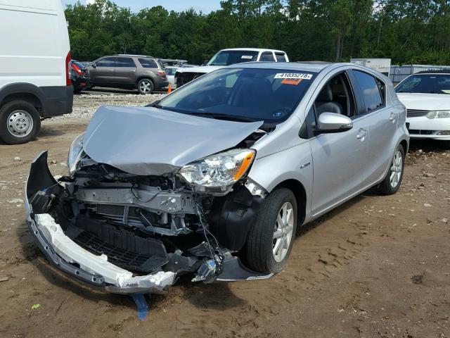 JTDKDTB38E1080655 - 2014 TOYOTA PRIUS C SILVER photo 2