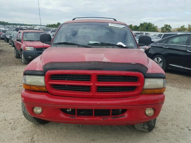 1B4HS28Z6YF185236 - 2000 DODGE DURANGO RED photo 9