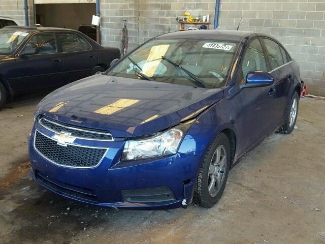 1G1PC5SB4D7307162 - 2013 CHEVROLET CRUZE LT BLUE photo 2