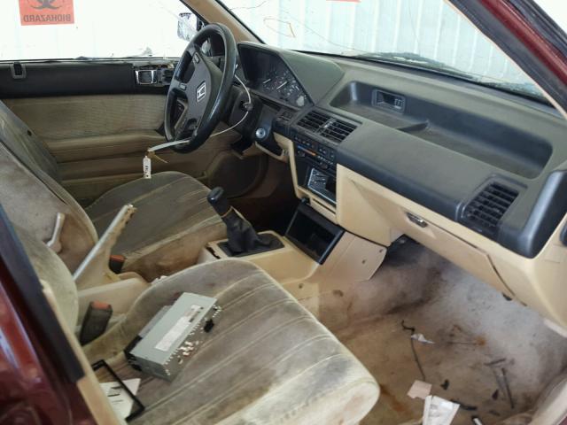 1HGCA5547JA032640 - 1988 HONDA ACCORD LXI MAROON photo 5