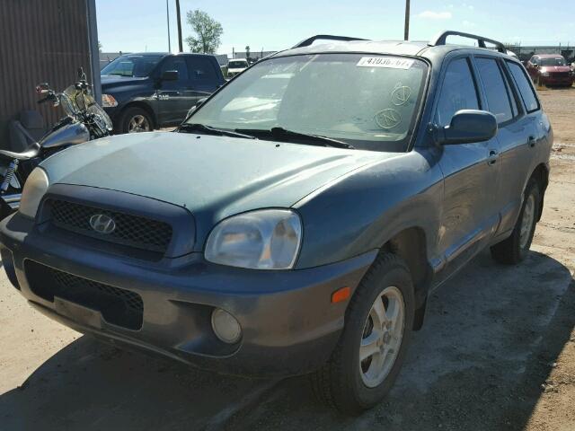 KM8SC73D22U243341 - 2002 HYUNDAI SANTA FE G GREEN photo 2