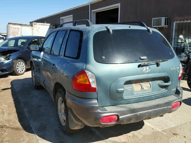 KM8SC73D22U243341 - 2002 HYUNDAI SANTA FE G GREEN photo 3