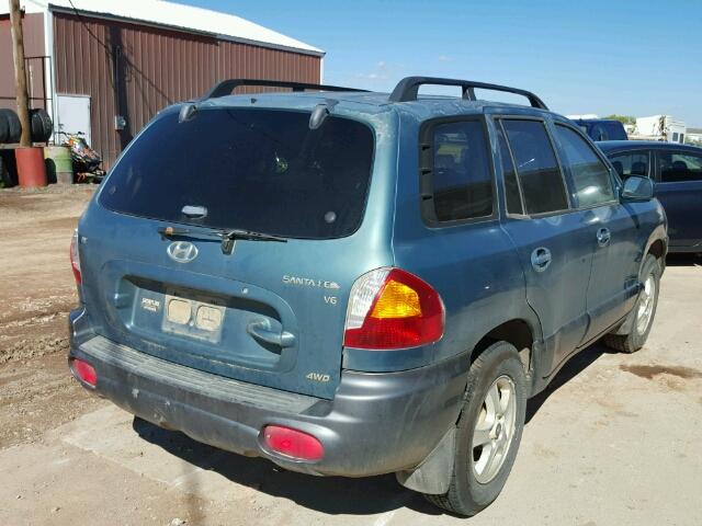 KM8SC73D22U243341 - 2002 HYUNDAI SANTA FE G GREEN photo 4