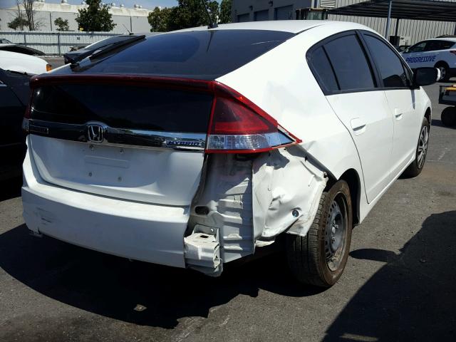 JHMZE2H50CS001161 - 2012 HONDA INSIGHT LX WHITE photo 4