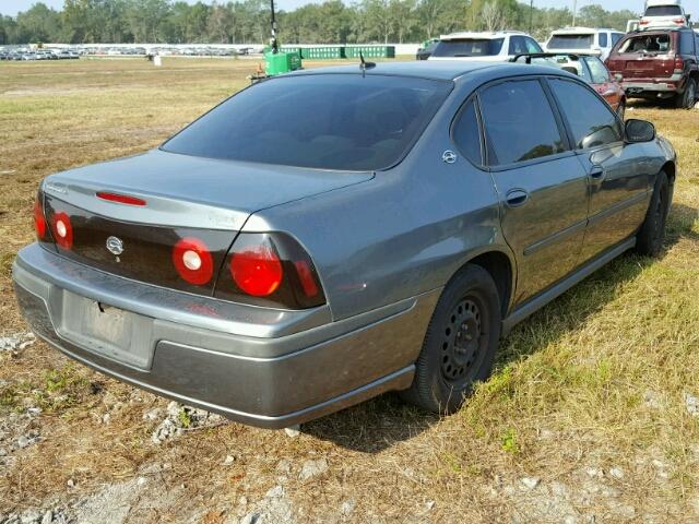 2G1WF52E559347781 - 2005 CHEVROLET IMPALA GRAY photo 4