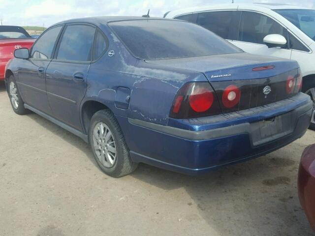 2G1WF52E059268860 - 2005 CHEVROLET IMPALA BLUE photo 3