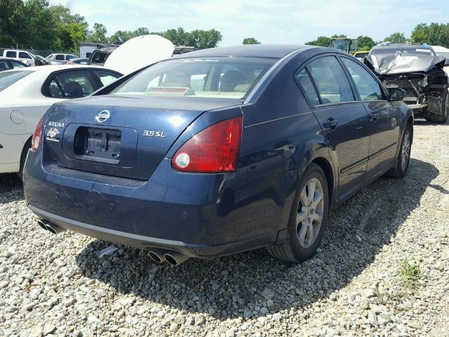 1N4BA41E97C805307 - 2007 NISSAN MAXIMA SE BLUE photo 4