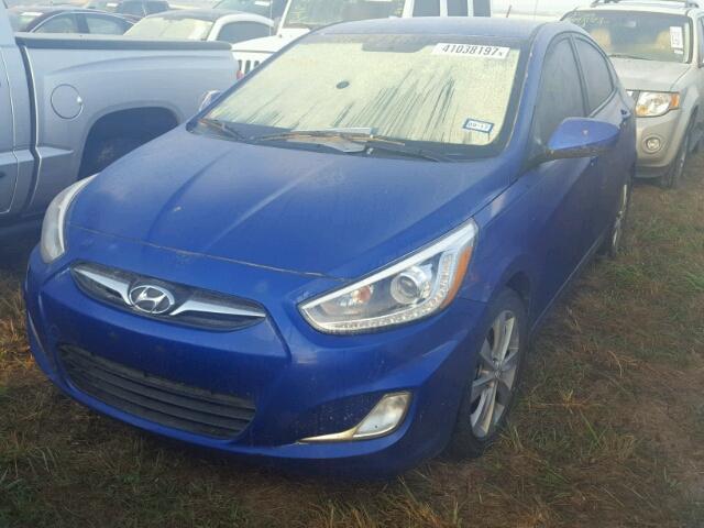 KMHCU4AE5EU762660 - 2014 HYUNDAI ACCENT GLS BLUE photo 2