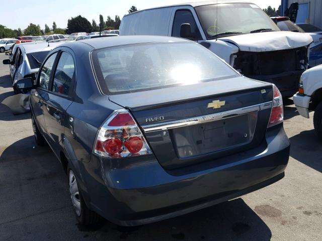 KL1TD5DE2AB131285 - 2010 CHEVROLET AVEO LS TEAL photo 3