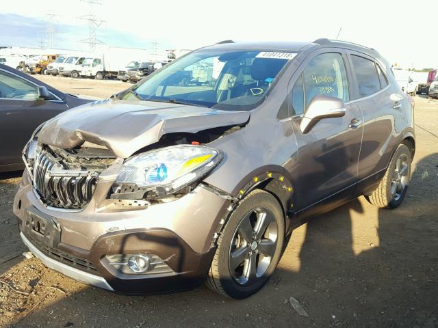 KL4CJBSB5EB777686 - 2014 BUICK ENCORE CON GRAY photo 2