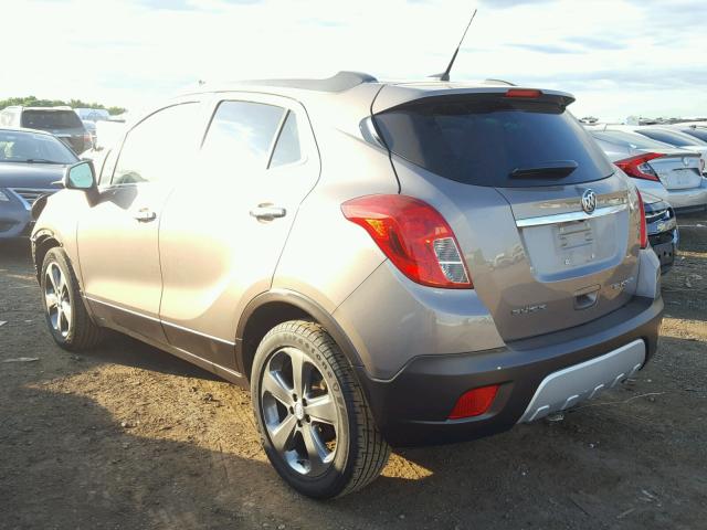 KL4CJBSB5EB777686 - 2014 BUICK ENCORE CON GRAY photo 3