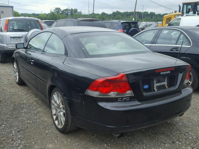 YV1MC68216J001575 - 2006 VOLVO C70 T5 BLACK photo 3