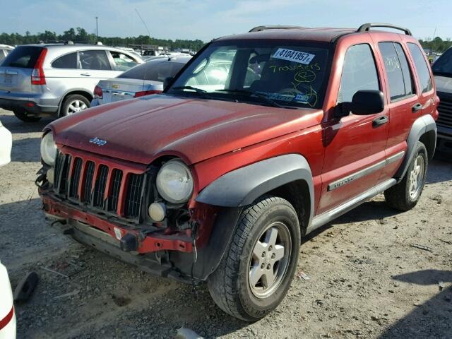 1J4GK48K36W239144 - 2006 JEEP LIBERTY RED photo 2