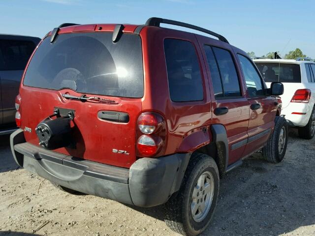 1J4GK48K36W239144 - 2006 JEEP LIBERTY RED photo 4