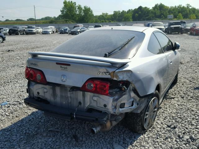 JH4DC53865S018679 - 2005 ACURA RSX SILVER photo 4