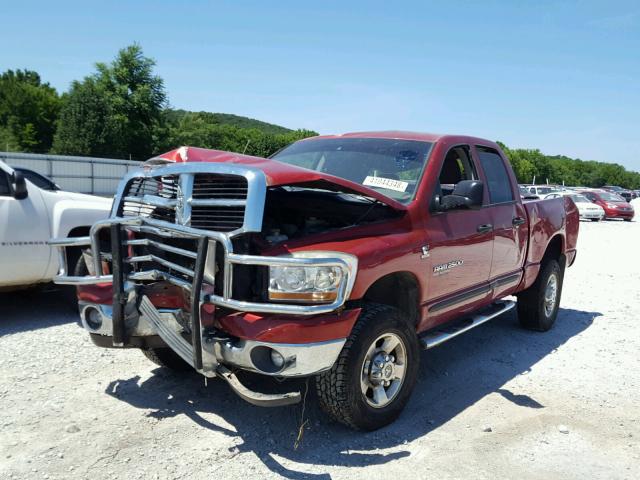 1D7KS28C76J232987 - 2006 DODGE RAM 2500 S RED photo 2