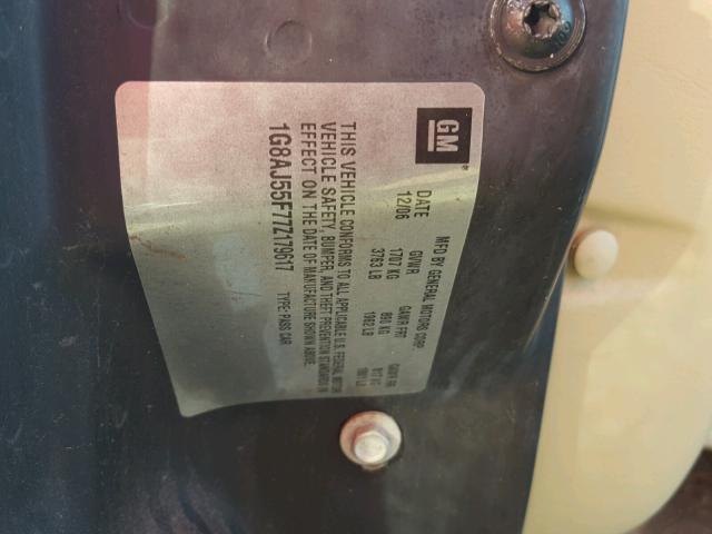 1G8AJ55F77Z179617 - 2007 SATURN ION LEVEL WHITE photo 10