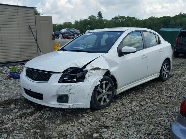 3N1AB6AP3CL624110 - 2012 NISSAN SENTRA 2.0 WHITE photo 2