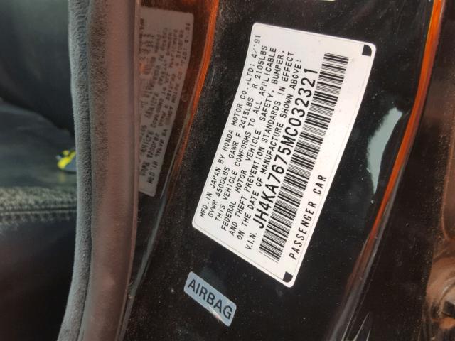 JH4KA7675MC032321 - 1991 ACURA LEGEND LS BLACK photo 10