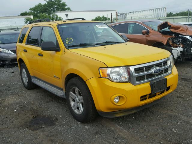 1FMCU49309KC15655 - 2009 FORD ESCAPE HYB YELLOW photo 1