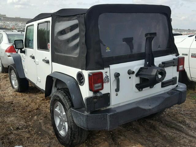 1C4HJWFG9DL506955 - 2013 JEEP WRANGLER U WHITE photo 3