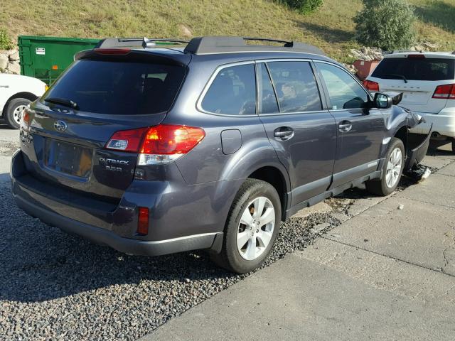 4S4BRDKC9B2418931 - 2011 SUBARU OUTBACK 3. GRAY photo 4