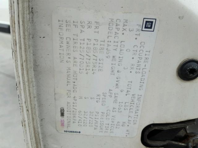 1G3AL54NXM6318340 - 1991 OLDSMOBILE CUTLASS CI 白色 照片 10