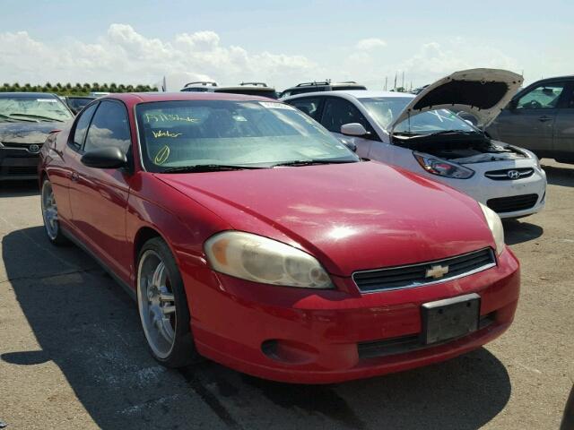 2G1WM15K469302574 - 2006 CHEVROLET MONTE CARL RED photo 1