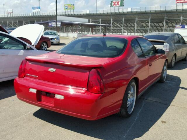 2G1WM15K469302574 - 2006 CHEVROLET MONTE CARL RED photo 4