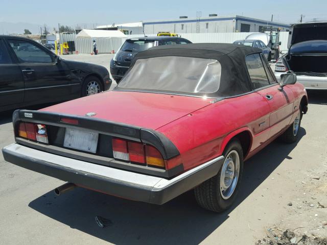 ZARBA5648H1045955 - 1987 ALFA ROMEO SPIDER GRA RED photo 4