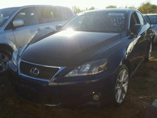 JTHCF5C27C5053208 - 2012 LEXUS IS BLUE photo 2