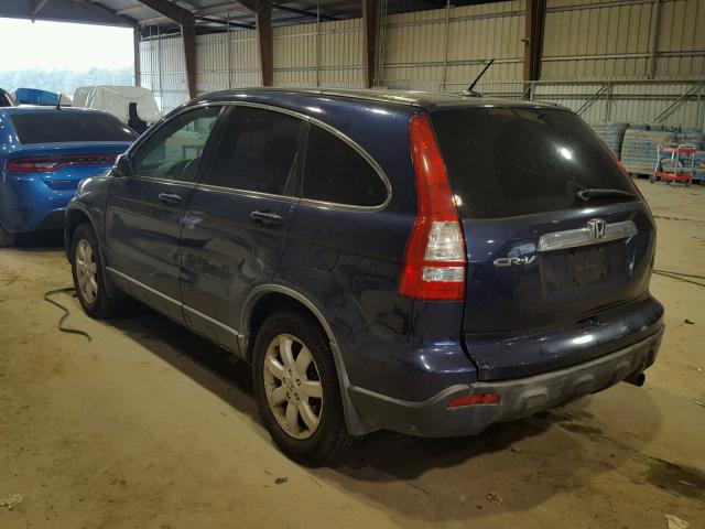 JHLRE38707C001432 - 2007 HONDA CR-V EXL BLUE photo 3