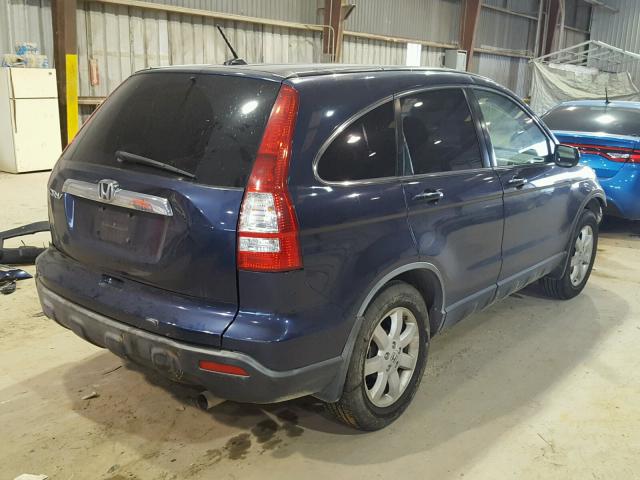 JHLRE38707C001432 - 2007 HONDA CR-V EXL BLUE photo 4