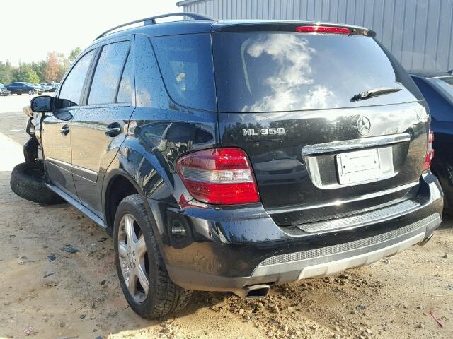 4JGBB86E18A402549 - 2008 MERCEDES-BENZ ML 350 BLACK photo 3