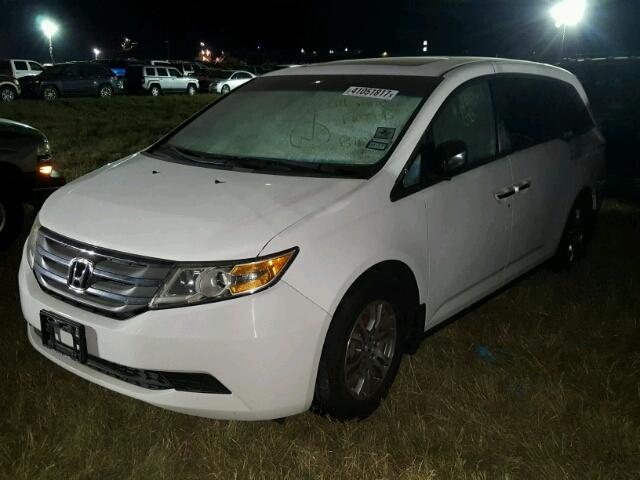 5FNRL5H65BB080999 - 2011 HONDA ODYSSEY EX WHITE photo 2
