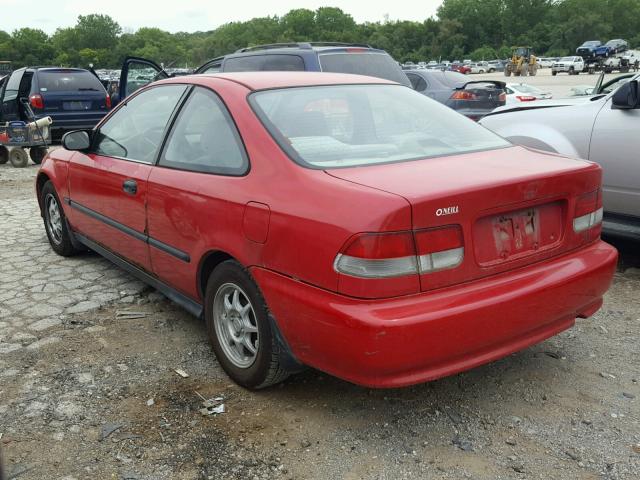 1HGEJ712XYL051660 - 2000 HONDA CIVIC HX RED photo 3